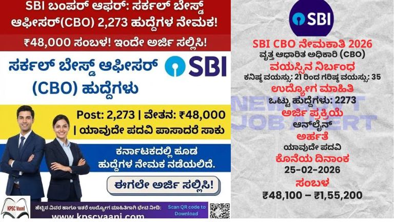 SBI CBO Recruitment 2026 – 2273